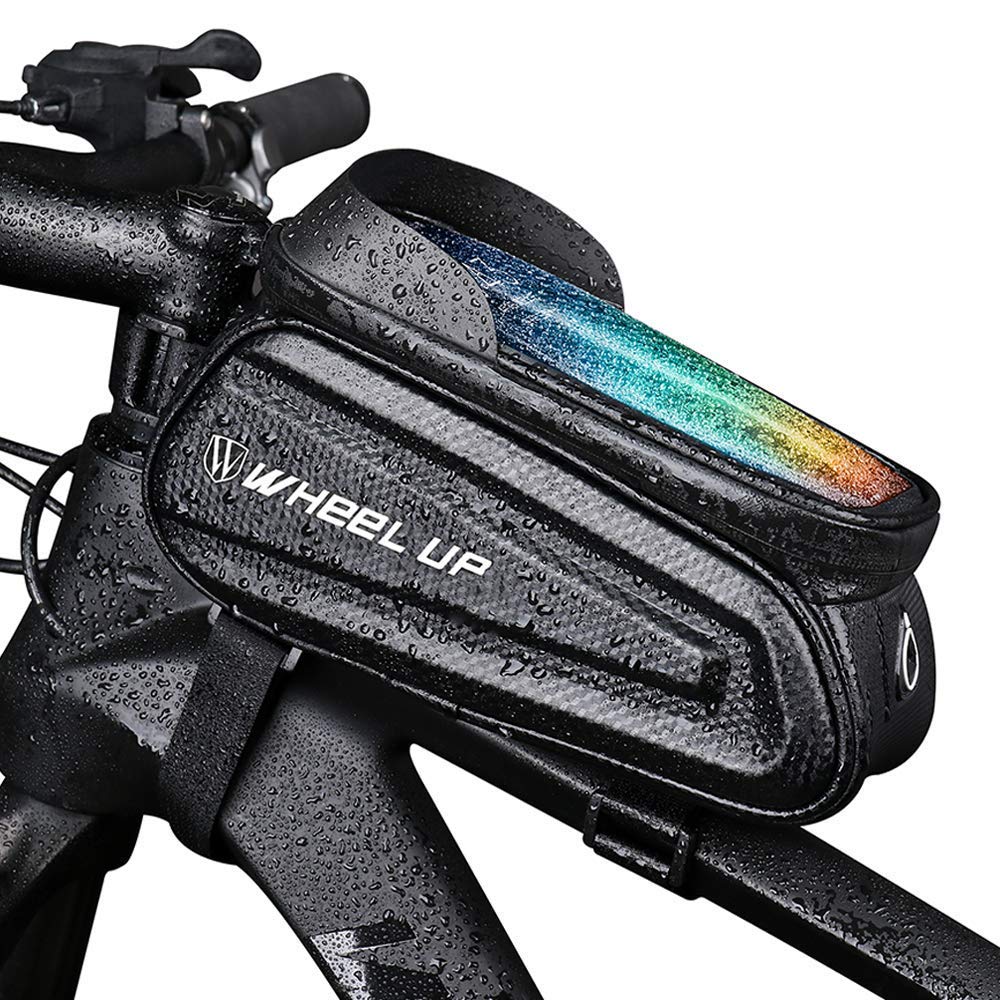 Proberos Cycle Frame Bag, Bicycle Storage Bag with 6.5'' Waterproof TPU Touch Screen & Double Zipper Design, Cycle Mobile Holder Bag for All Phones Upto 6.5 Inches Outdoor Riding Gear (Black-12) Proberos Cycle Frame Bag, Bicycle Storage Bag with 6.5'' Waterproof TPU Touch Screen & Double Zipper Design, Cycle Mobile Holder Bag for All Phones Upto 6.5 Inches Outdoor Riding Gear (Black-12)